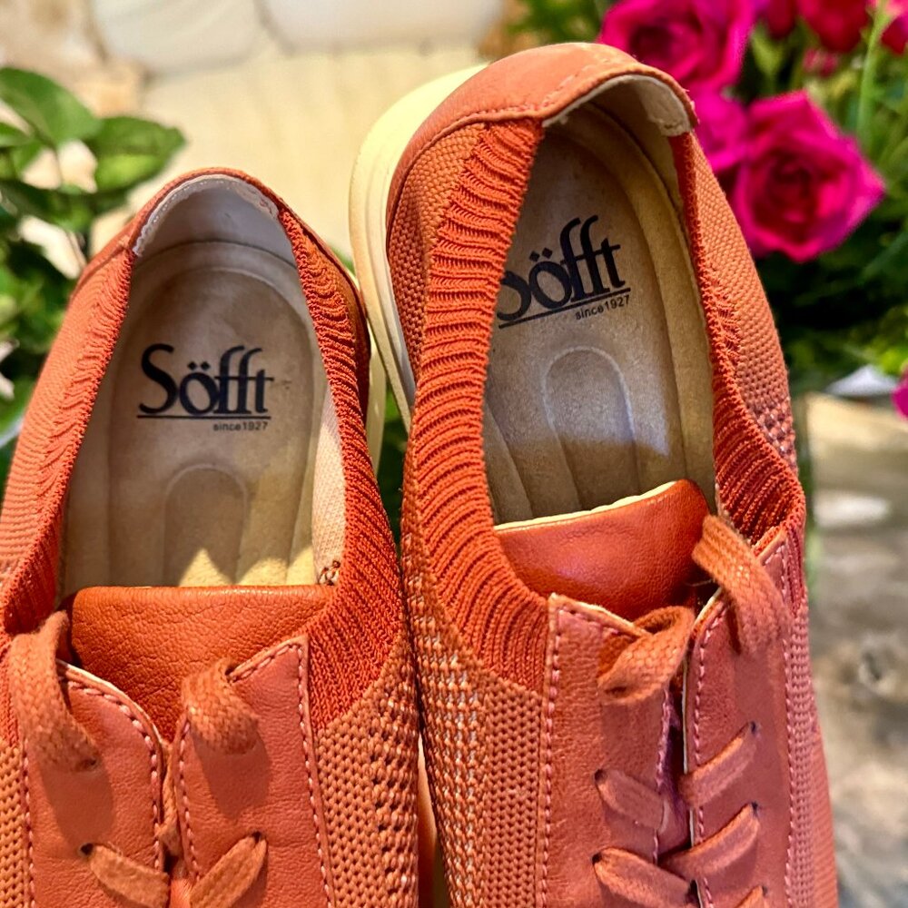 Sofft Novella Burnt Orange Lace Up Sneakers - The Perfect Autumnal Sneaker - Picture 9 of 9